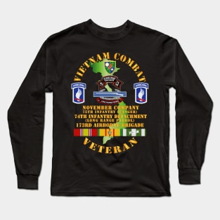 Vietnam Cbt Vet - N Co 75th Inf Rgr 74th Inf Det - 173rd Abn Bde Long Sleeve T-Shirt